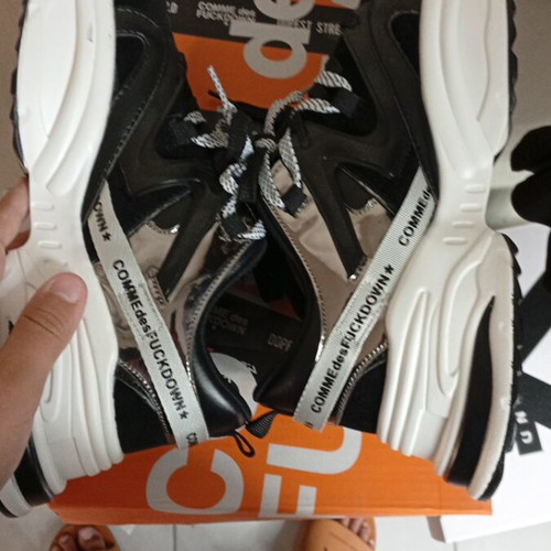 Come des FUCKDOWN* sneakers new, black and silver, size 42
