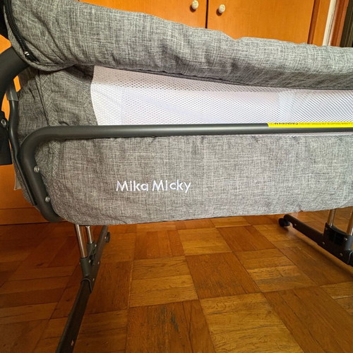 Mika Micky Bedside Sleeper Co-Sleeper in Grey, new