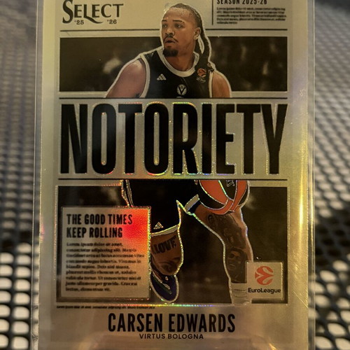 Notoriety Carsen Edwards Panini card new