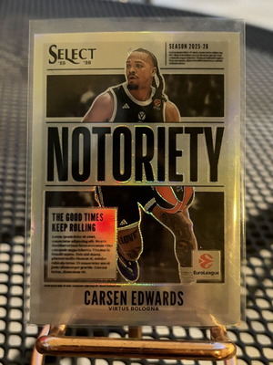 Notoriety Carsen Edwards Panini card new