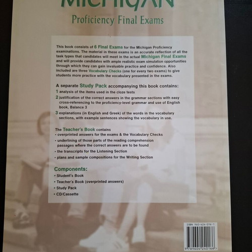 Balance - Michigan Proficiency used, 3 books and 2 cassettes