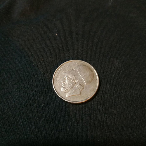 Collectible coin Greek Republic 20 drachmas 1976 used