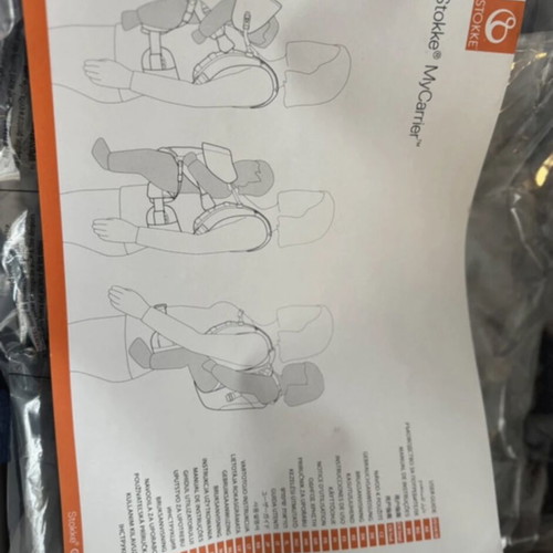 Stokke MyCarrier μπροστινός και πίσω μάρσιπος, Deep Blue, οργανικό βαμβάκι