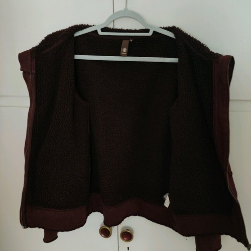 Element jacket brown with sheep lining like new, size M