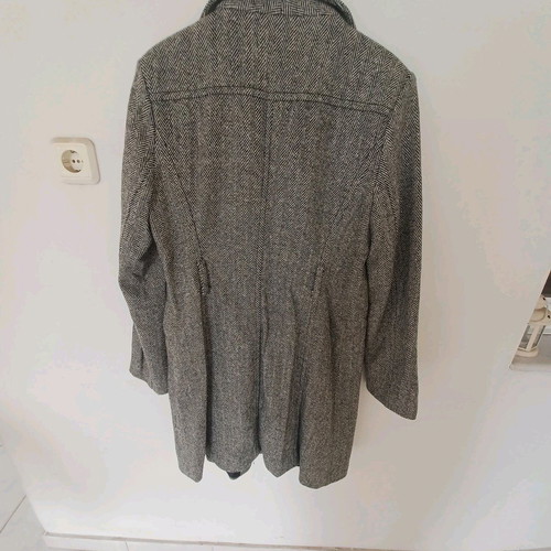 Naf Naf women's coat gray herringbone like new