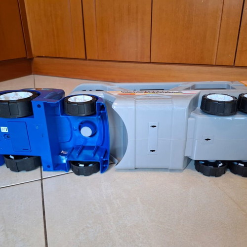 Toy truck with cars, used, complete set