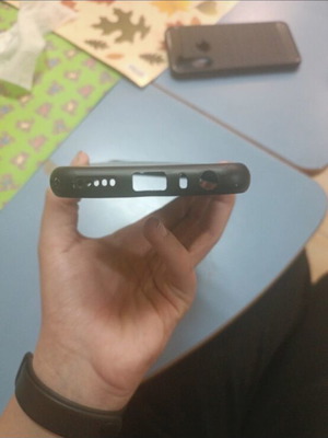 Redmi Note 8T velvet phone case used, black