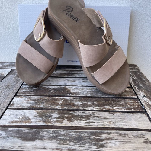 Parex platform sandals used, nude color, size 37