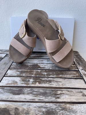Parex platform sandals used, nude color, size 37