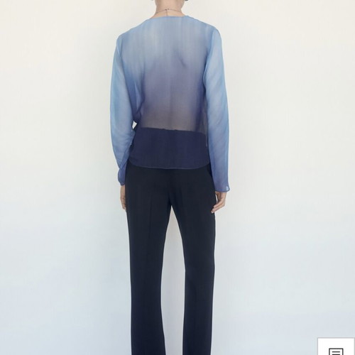 Mango blouse new, size XS, semi-transparent blue-turquoise