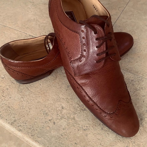 Kalogirou leather dress shoes, brown, size 46