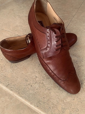 Kalogirou leather dress shoes, brown, size 46