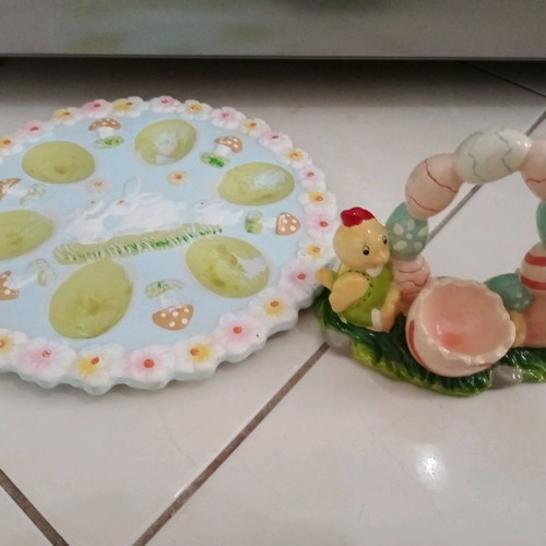 Easter decoration set together, two pieces