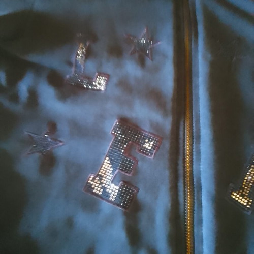 Philipp Plein long cardigan with hood like new, cotton blend, blue, size L