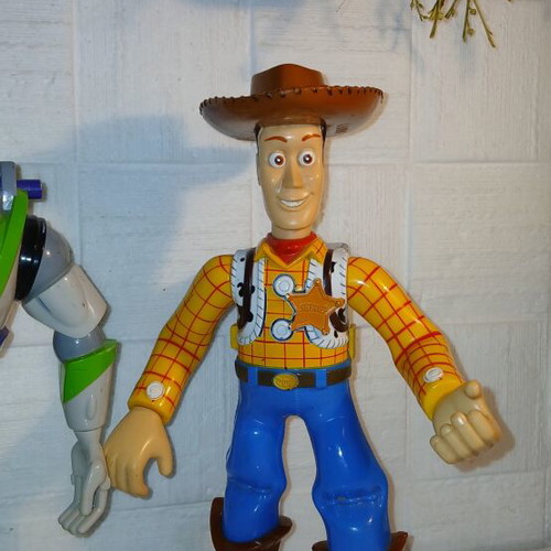 Toy Story walkie-talkie set used with Buzz Lightyear and Sheriff Woody figures