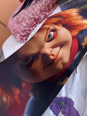 Chucky mousepad with horror thriller design