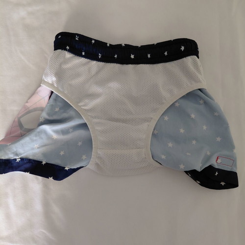 Zara boys' swim shorts like new, size 128 cm, blue and red