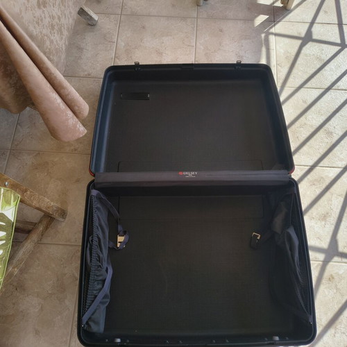 Delsey suitcase used, black color