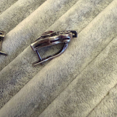 Silver earrings with Swarovski crystal new, multicolor