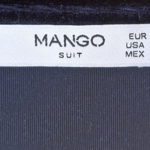 Mango velvet bodysuit S like new, navy blue