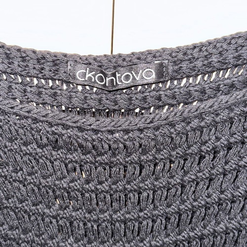 CKontova black summer knit top like new