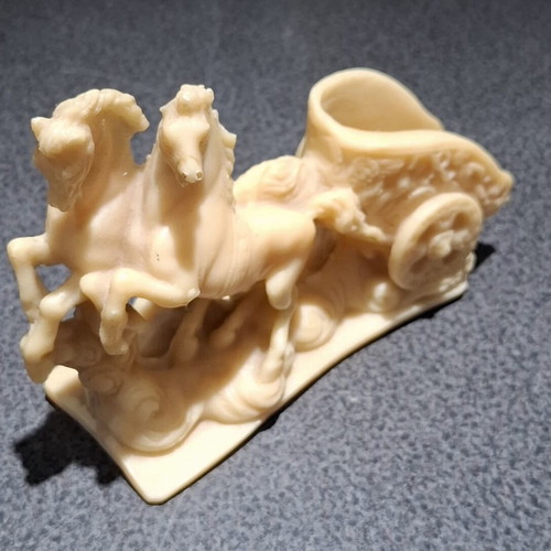 Vintage Italian Roman Chariot sculpture 16cm, like new