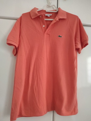 Lacoste Polo μπλούζα πορτοκαλή μέγεθος L σαν καινούργιο