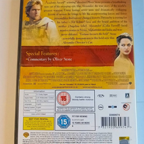Alexander Director's Cut DVD, English