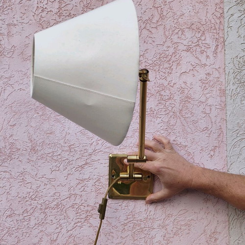Høvik LUS brass swing wall lamp used