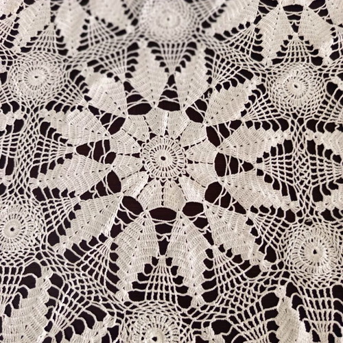 Handmade Crochet Round Tablecloth 176 cm Diameter 100% Cotton New