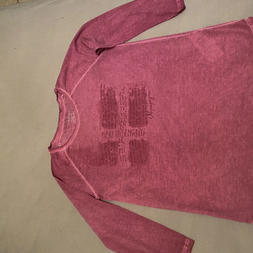 Napapijri women's t-shirt used, pink with 3/4 sleeve