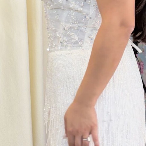 Bridal Mini Dress New, Corset Back, Size L-XL, White
