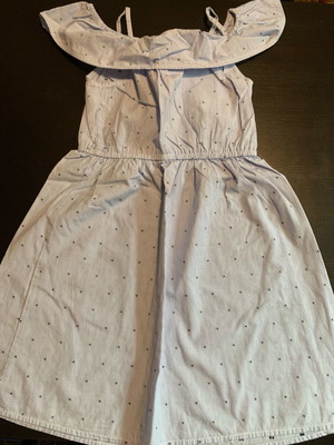 H&M dress like new, white and blue, for ages 4-5