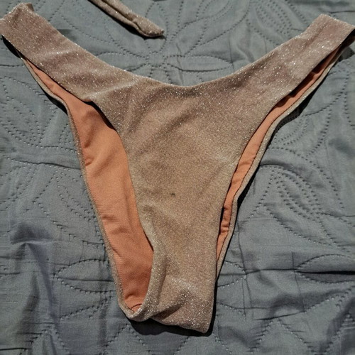 Lurex bikini set pink like new, size S