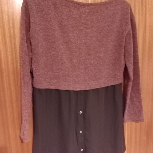 Enzzo blouse large like new, black and purple