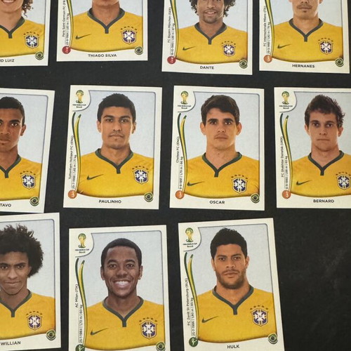 Brazil National Team World Cup 2014 Panini Stickers New, 16 pcs