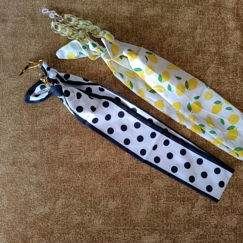 Chains for sunglasses with fabric like new, set of 2 pieces