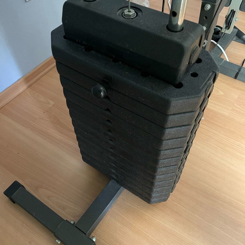 Alpine G41 fitness machine used with 3 handles and adjustable weights