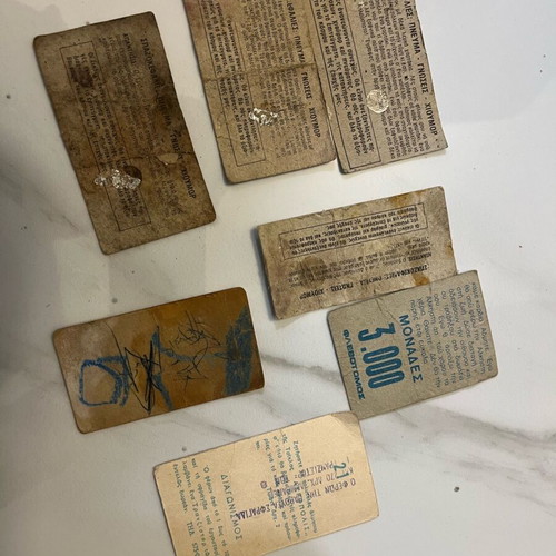 Greek lot stickers used