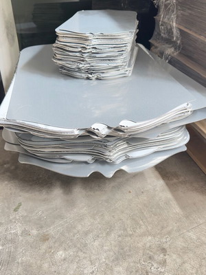 White aluminum sheets 300 pieces like new with adhesive