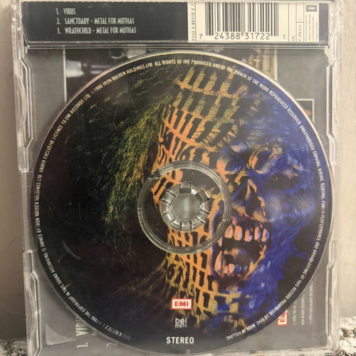 Iron Maiden Virus CD single 1996 signed by Blaze Bayley