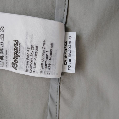 Bergans of Norway Microlight Jacket, size M, grey and blue