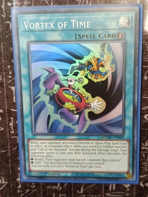 Vortex of Time Spell Card new with Ultra Pro sleeve