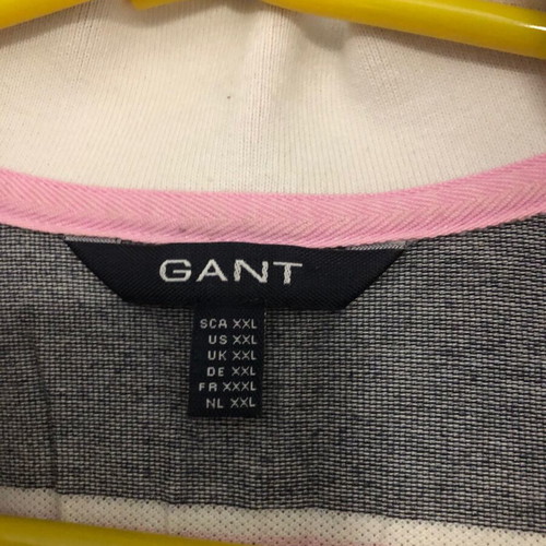 GANT Womens Polo shirt like new, gray and pink, XXL