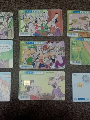 Graham Bell phone cards used with two collectible cards