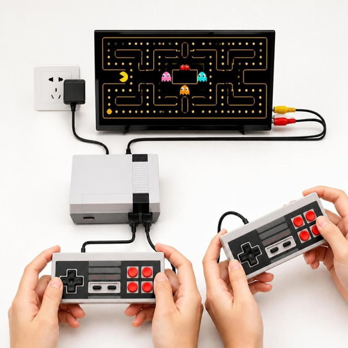 Retro Game Console (8-bit) with 2 Controllers