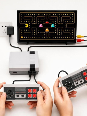Retro Game Console (8-bit) with 2 Controllers
