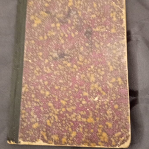 School book from the 1920s used with wear on last content page