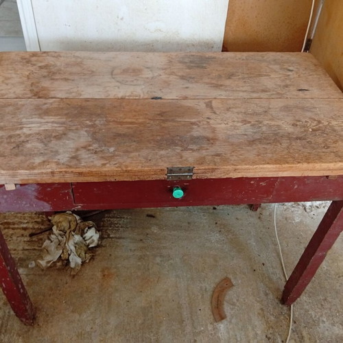 Bandsaw with planer, table, and bench used, includes tools