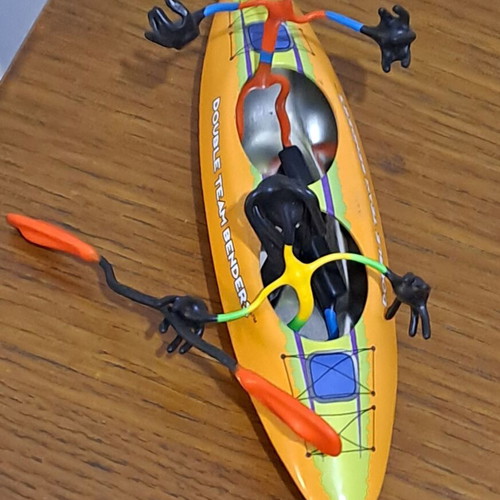 Double Team Kayak Joe Bender like new with magnetic box and Hog Wild figure